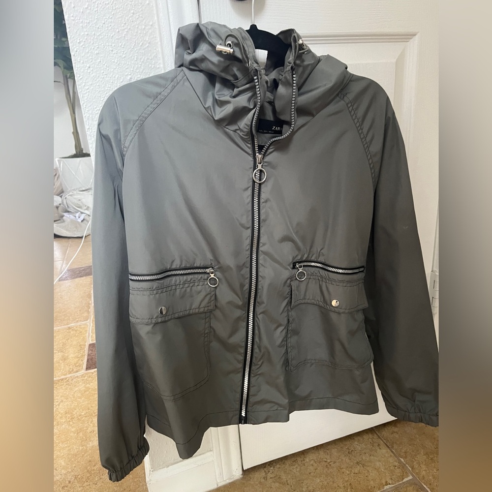 Zara Basic Light Green Jacket Size M - image 2